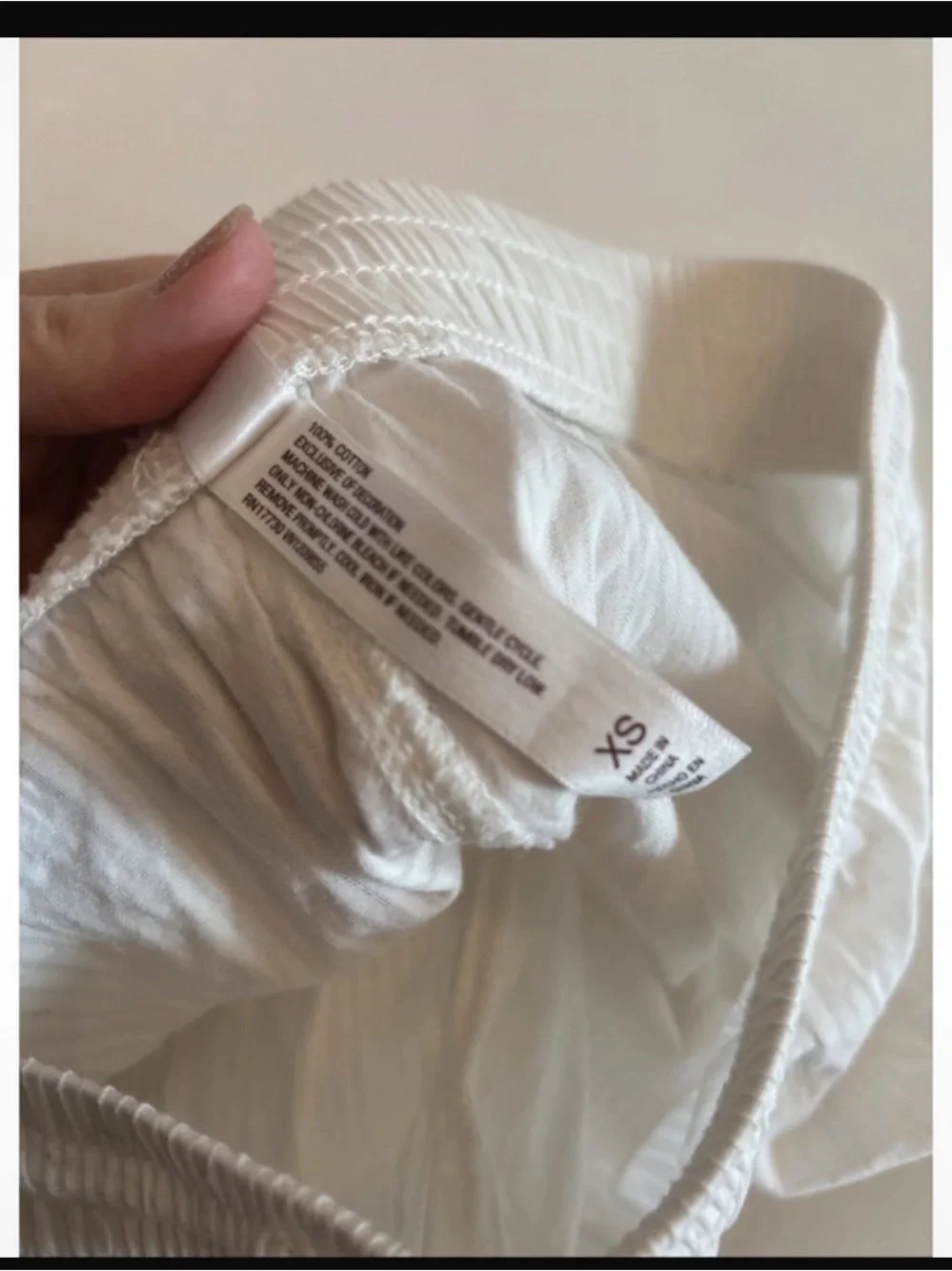 Gilligan O’Malley White Crochet Hem Drawstring 100% Cotton Pants XS - Picture 6 of 10